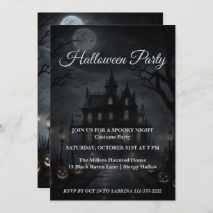 Spooky Halloween Spuk Mansion Party Einladung