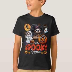 Spooky Halloween Squad Drei Horror Sloths Cosplay T-Shirt