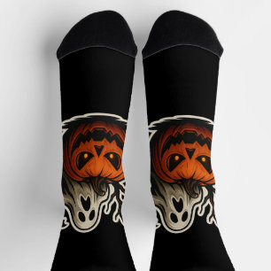 Spooky Halloween Sticker Socken