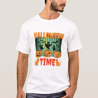 Spooky Halloween T‑Shirt – Ghostly Typography for  T-Shirt