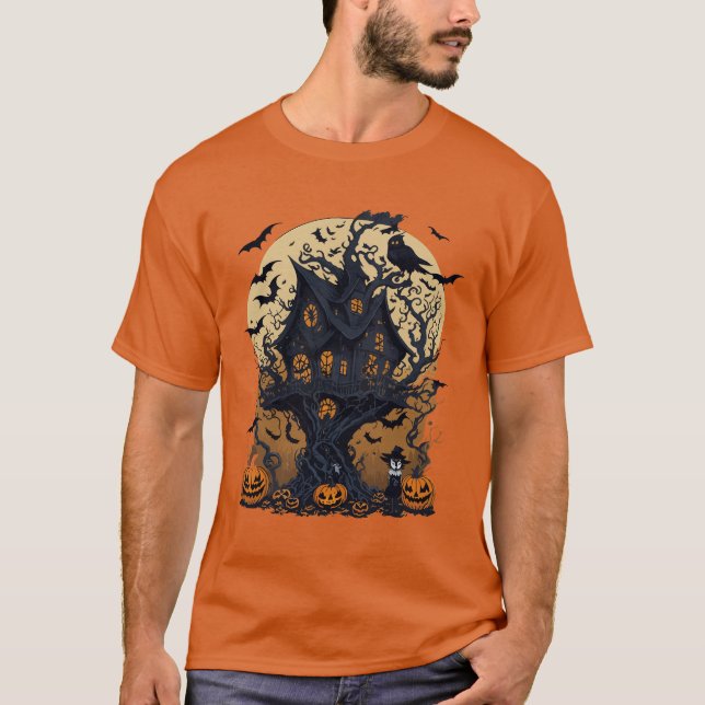 Spooky Halloween Treehouse Men-T - Shirt (Vorderseite)