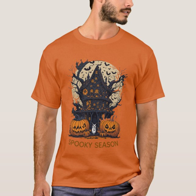 Spooky Halloween Treehouse Men-T - Shirt (Vorderseite)