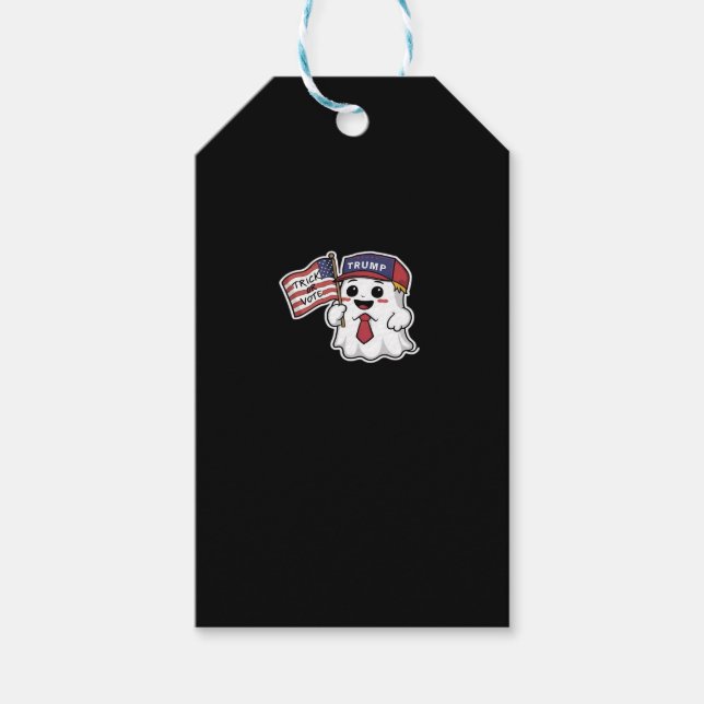 Spooky, Halloween, Trick oder Abstimmung, ich beko Geschenkanhänger (Vorderseite)