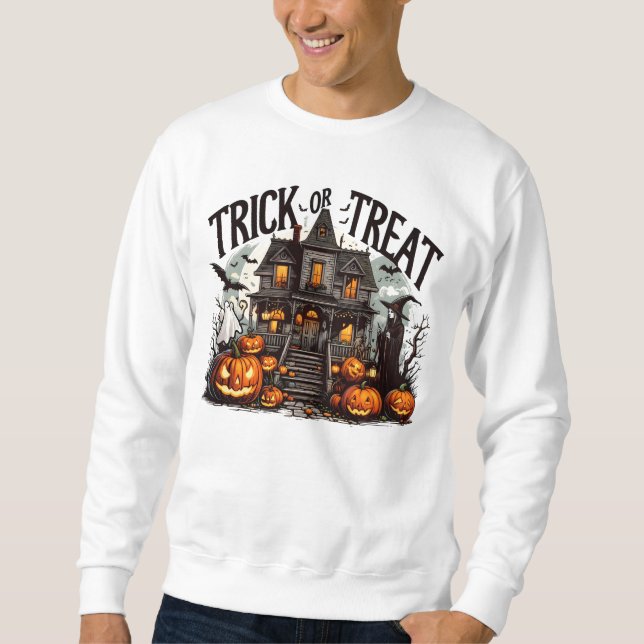 Spooky Halloween-Trick oder -Leckerei Sweatshirt (Vorderseite)