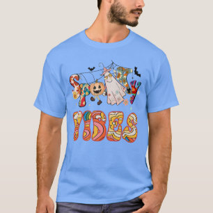 Spooky Halloween Vibes Blume Power Retro Hippy Gh T-Shirt