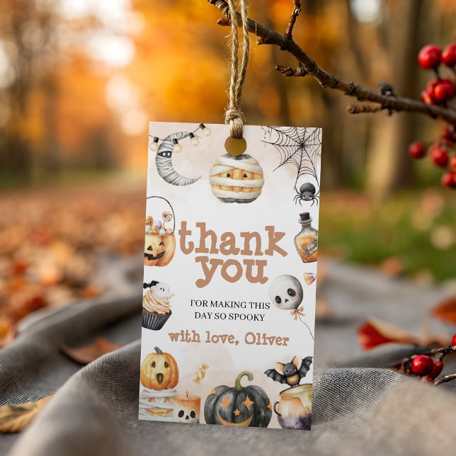 Spooky Halloween Vielen Dank Tag Geschenkanhänger (Von Creator hochgeladen)