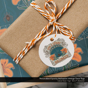 Spooky Halloween Vintag Style Favor Tags Geschenkanhänger