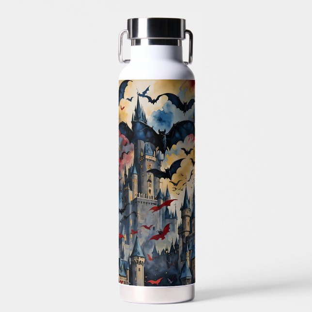 Spooky Halloween Wassercolor Trinkflasche (Vorne)