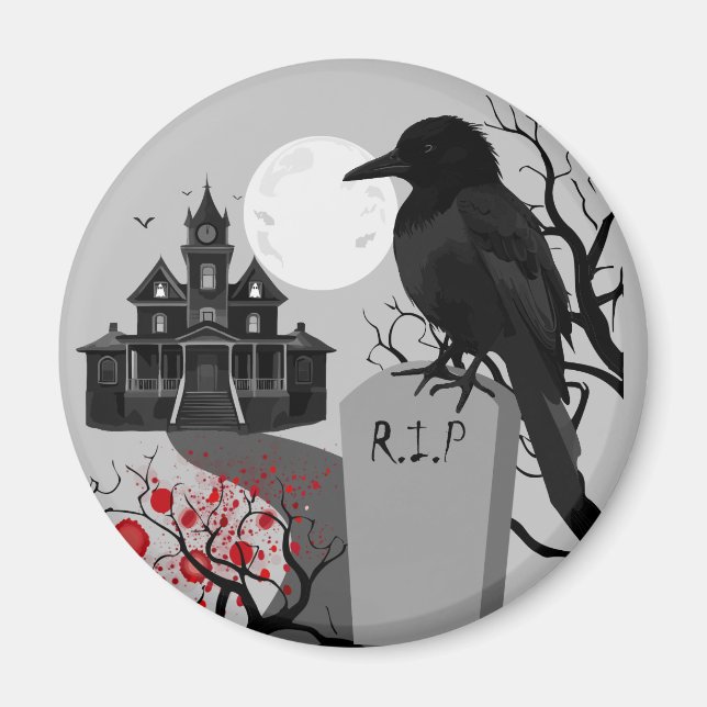 Spooky halloween witzig magnet (Vorne)