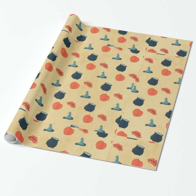Spooky Halloween Wrapping Paper Geschenkpapier (Ungerollt)