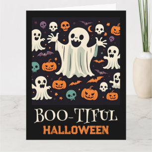Spooky Happy Ghost Boo-schöne Halloween Karte