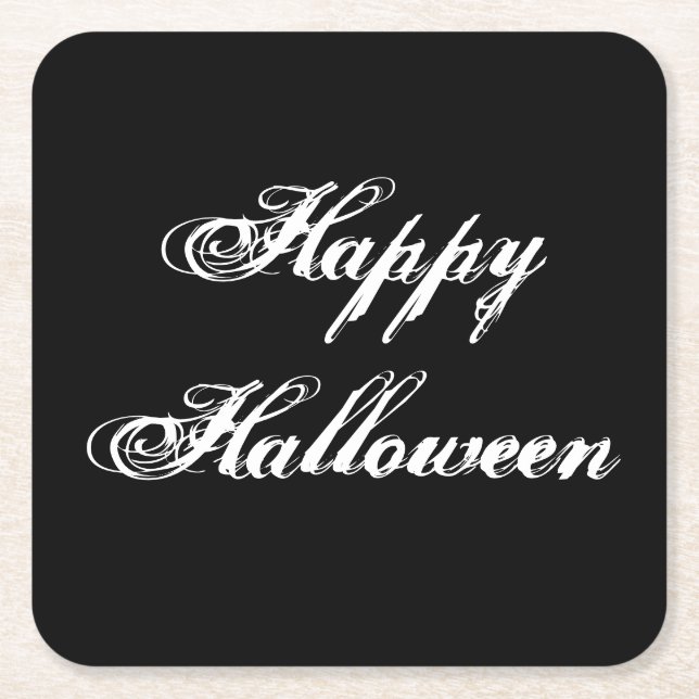 Spooky Happy Halloween Paper Untersetzer (Vorderseite)