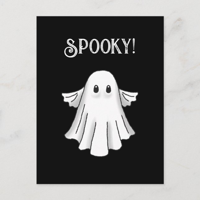 Spooky Happy Halloween Postkarte (Vorderseite)