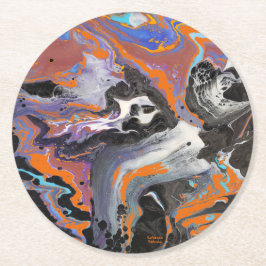 Spooky Happy Halloween Runder Pappuntersetzer