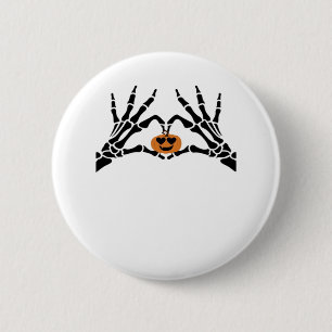 Spooky Heart Hands Classic Button