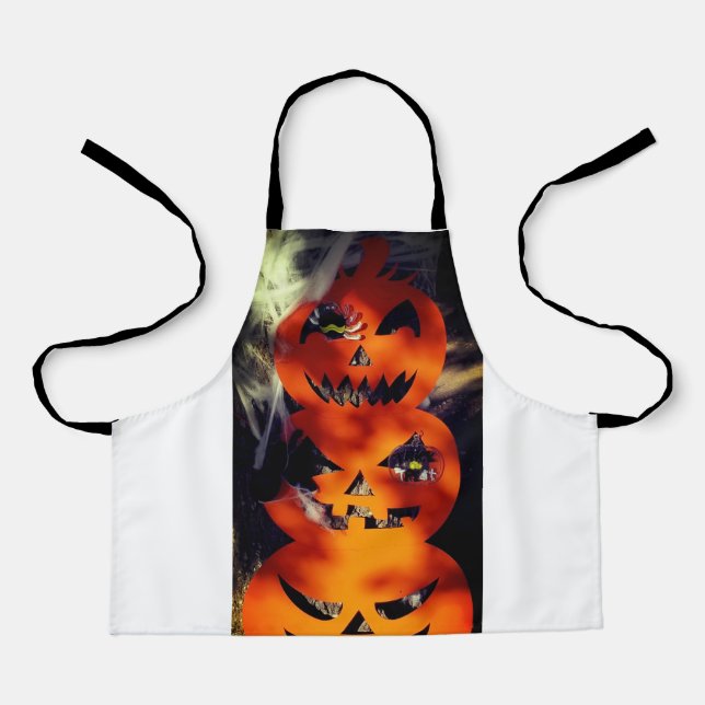Spooky Helle Jack-O-Lantern All-over-Print-Schürze Schürze (Vorderseite)