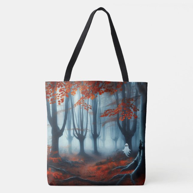 Spooky Herbstwald mit Gespenst (Vorderseite)