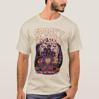Spooky Hero Squad: Adorable Chibi Superhelden T-Shirt