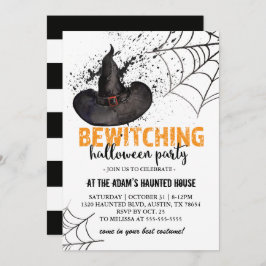 Spooky Hexe Halloween-Party Einladung