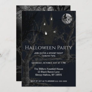 Spooky Hexen Forest Halloween-Party Einladung