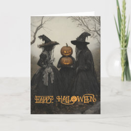 Spooky Hexen Halloween Feiertagskarte