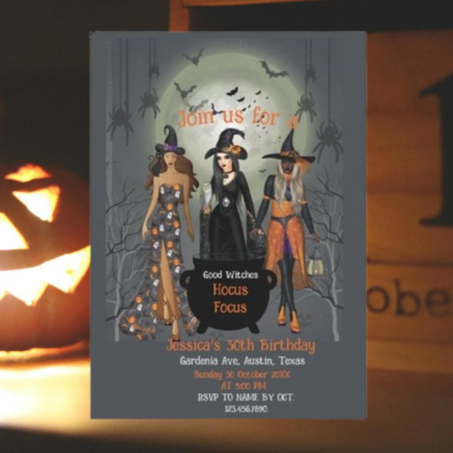 Spooky Hexen Halloween-Party Einladung (Von Creator hochgeladen)