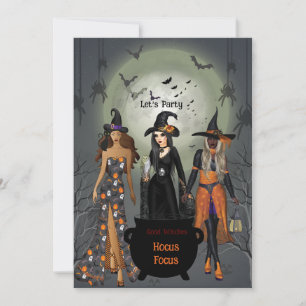 Spooky Hexen Halloween-Party Einladung