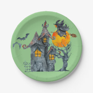 Spooky Hexen thematisch Halloween Papierplatte Pappteller