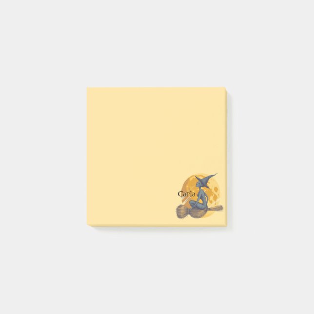 Spooky Hexengelb Post-it Klebezettel (Vorderseite)