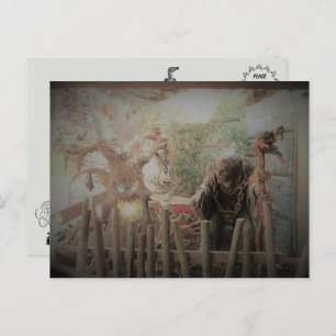 Spooky Hexenkarte Halloween Postkarte