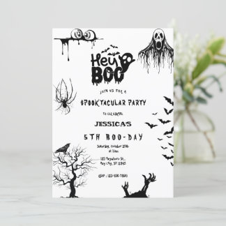 Spooky Hey Boo Kids Halloween Party Einladung