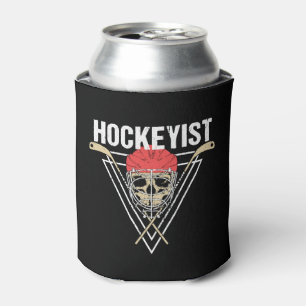 Spooky Hockey Spieler Enforcer Halloween Skull Bon Dosenkühler