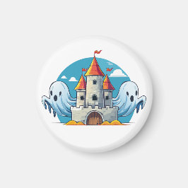 spooky house and ghost magnet