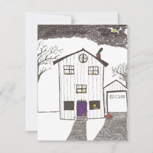 Spooky House Halloween Einladung