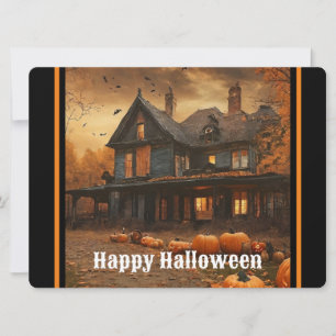 Spooky House Pumpkin Halloween Collection Feiertagskarte