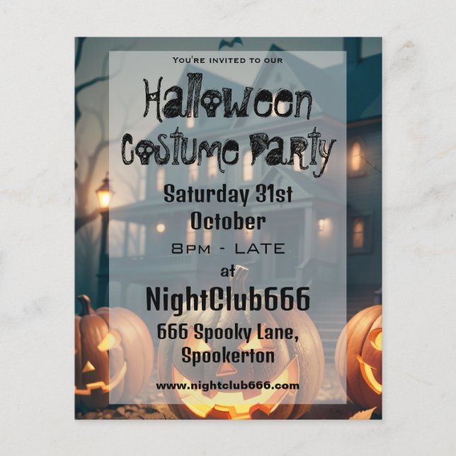 Spooky House und Beängstigendes Pumpkins-Halloween Flyer (Vorne)