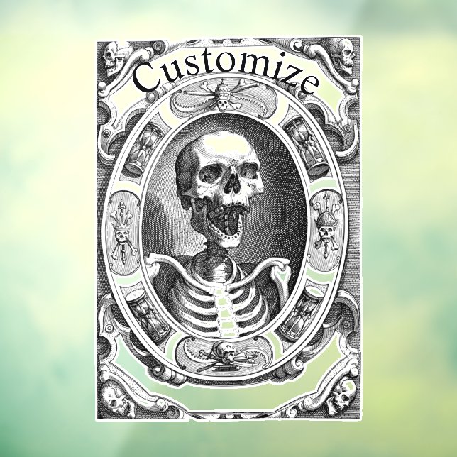 Spooky Human Skull Thunder_Cove Fensteraufkleber (Blatt 3)