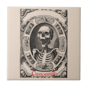 Spooky Human Skull Thunder_Cove Fliese