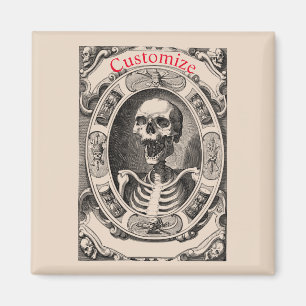 Spooky Human Skull Thunder_Cove Magnet
