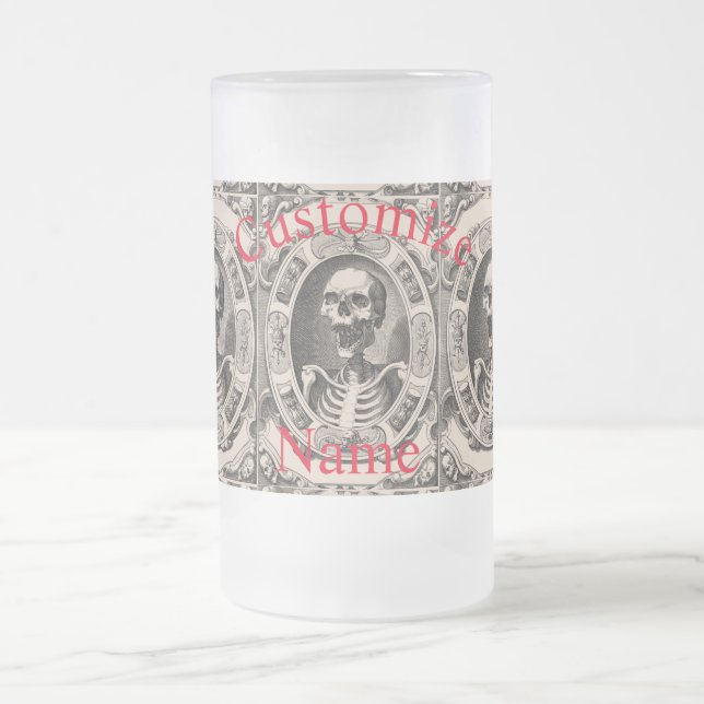 Spooky Human Skull Thunder_Cove Mattglas Bierglas (Mittel)