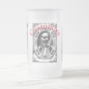 Spooky Human Skull Thunder_Cove Mattglas Bierglas