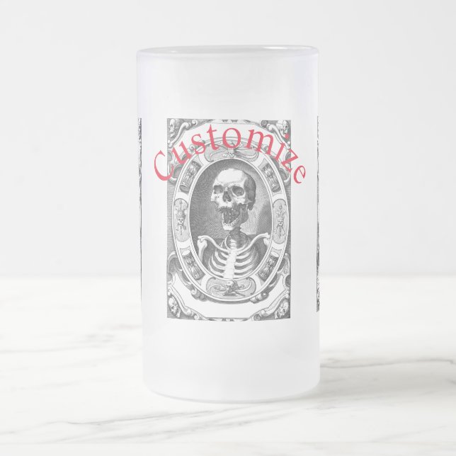 Spooky Human Skull Thunder_Cove Mattglas Bierglas (Mittel)
