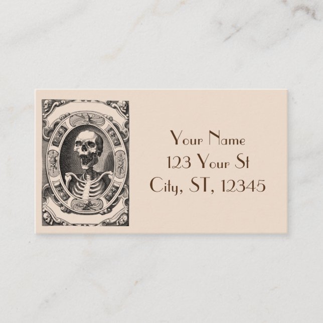 Spooky Human Skull Thunder_Cove Visitenkarte (Vorderseite)