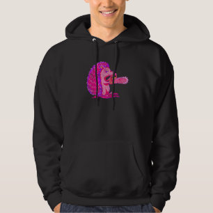Spooky Igel Vaporwave Creepy Animal Chainsaw H Hoodie