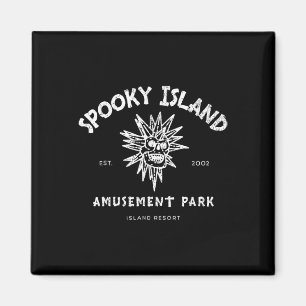 Spooky Island Est 2002 Vergnügungspark Skull Hallo Magnet