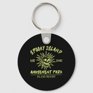 Spooky Island Est 2002 Vergnügungspark Skull Hallo Schlüsselanhänger