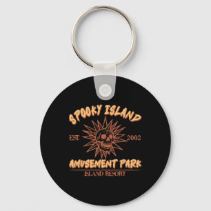 Spooky Island Est 2002 Vergnügungspark Skull Hallo Schlüsselanhänger