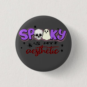 Spooky ist meine Ästhetik - Halloween Schädel und  Button