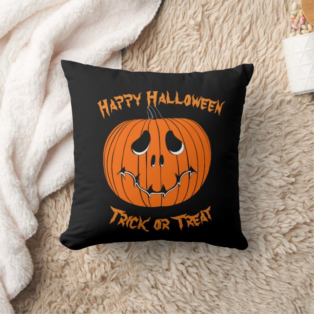 Spooky Jack O' Lantern Drehkissen Kissen (Decke)