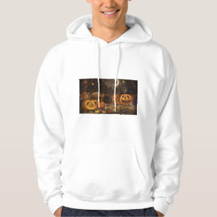 Spooky Jack-o'-Lantern Halloween Pullover Hoodie.